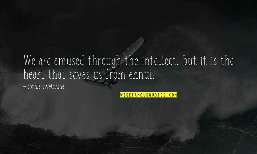 Amused Quotes By Sophie Swetchine: We are amused through the intellect, but it
