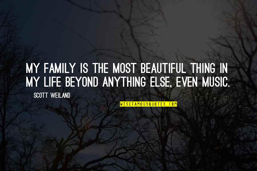 Amy Hodgepodge Quotes By Scott Weiland: My family is the most beautiful thing in