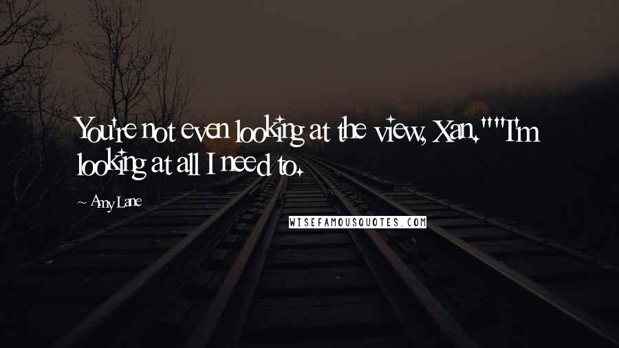 Amy Lane quotes: You're not even looking at the view, Xan.""I'm looking at all I need to.