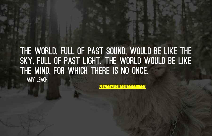 Amy Leach Quotes By Amy Leach: The world, full of past sound, would be