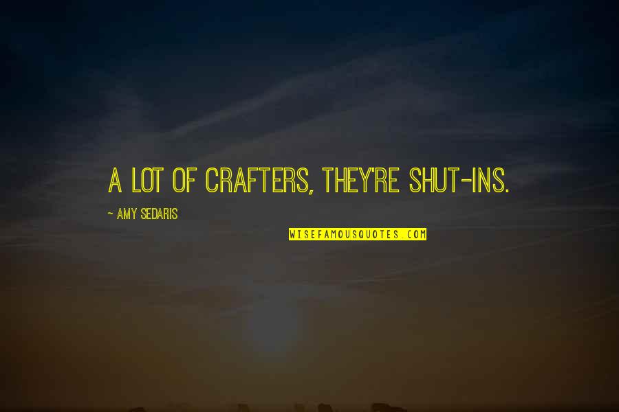 Amy Sedaris Quotes By Amy Sedaris: A lot of crafters, they're shut-ins.