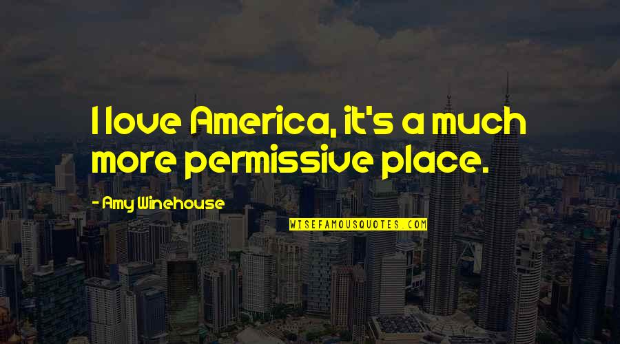 Amy Winehouse Love Quotes By Amy Winehouse: I love America, it's a much more permissive