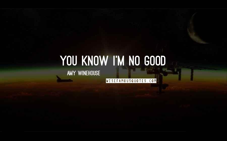 Amy Winehouse quotes: You know I'm no good