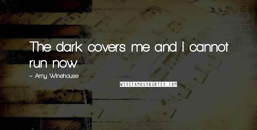 Amy Winehouse quotes: The dark covers me and I cannot run now.