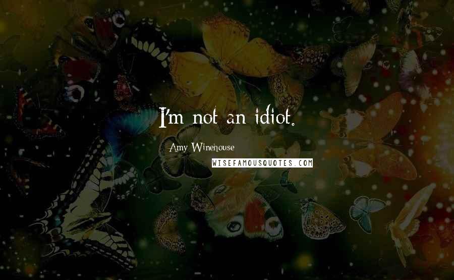 Amy Winehouse quotes: I'm not an idiot.
