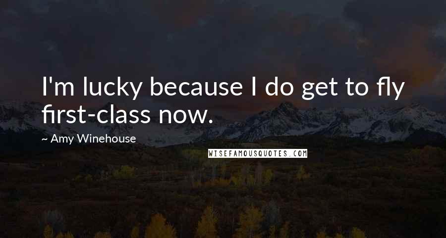Amy Winehouse quotes: I'm lucky because I do get to fly first-class now.