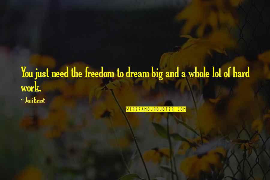 Amye Thompson Quotes By Joni Ernst: You just need the freedom to dream big