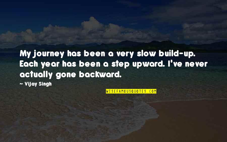 Amylia Quotes By Vijay Singh: My journey has been a very slow build-up.