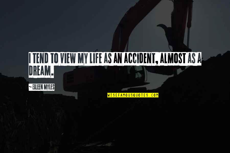 An Accident Quotes By Eileen Myles: I tend to view my life as an