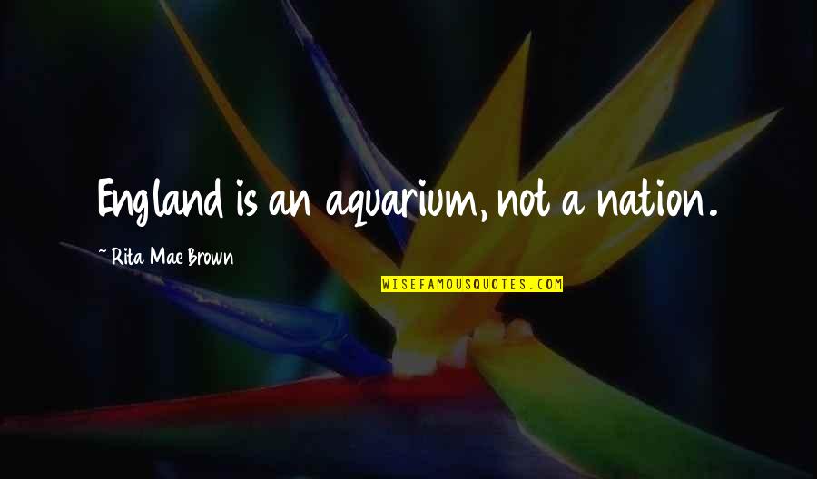 An Aquarium Quotes By Rita Mae Brown: England is an aquarium, not a nation.