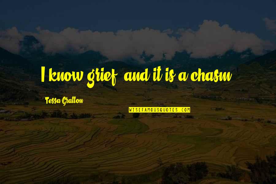 An Chasm Quotes By Tessa Gratton: I know grief, and it is a chasm.