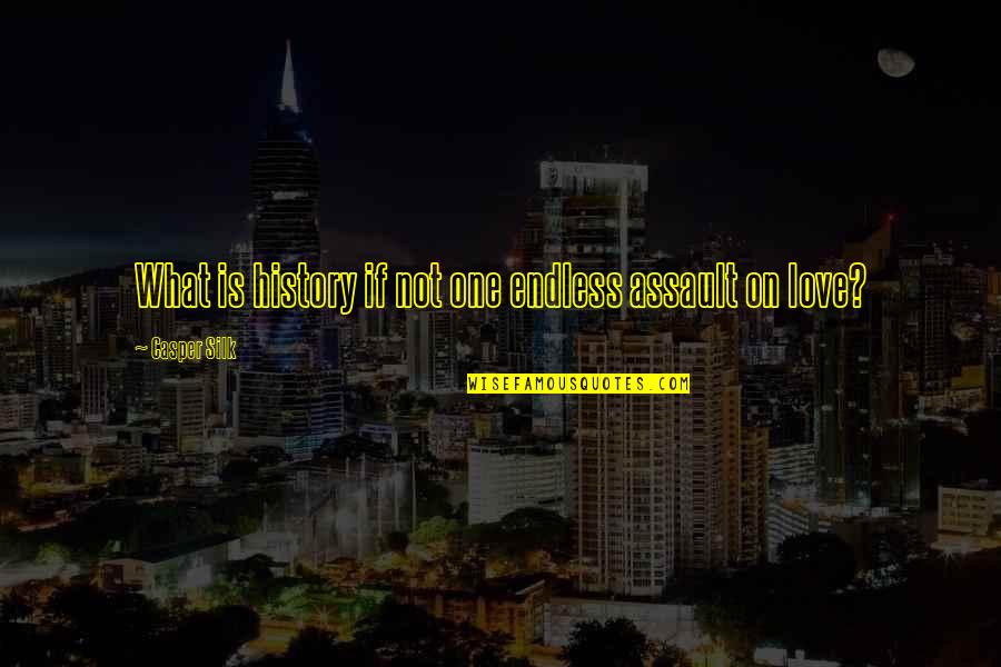 An Endless Love Quotes By Casper Silk: What is history if not one endless assault An Endless Love Quotes By Casper Silk: What is history if not one endless assault
