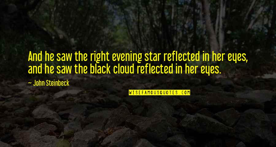 An Evening Star Quotes By John Steinbeck: And he saw the right evening star reflected