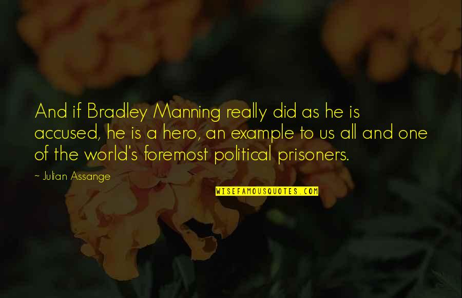 An Ex Is An Example Quotes By Julian Assange: And if Bradley Manning really did as he