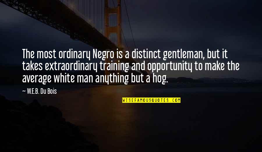 An Extraordinary Man Quotes By W.E.B. Du Bois: The most ordinary Negro is a distinct gentleman,