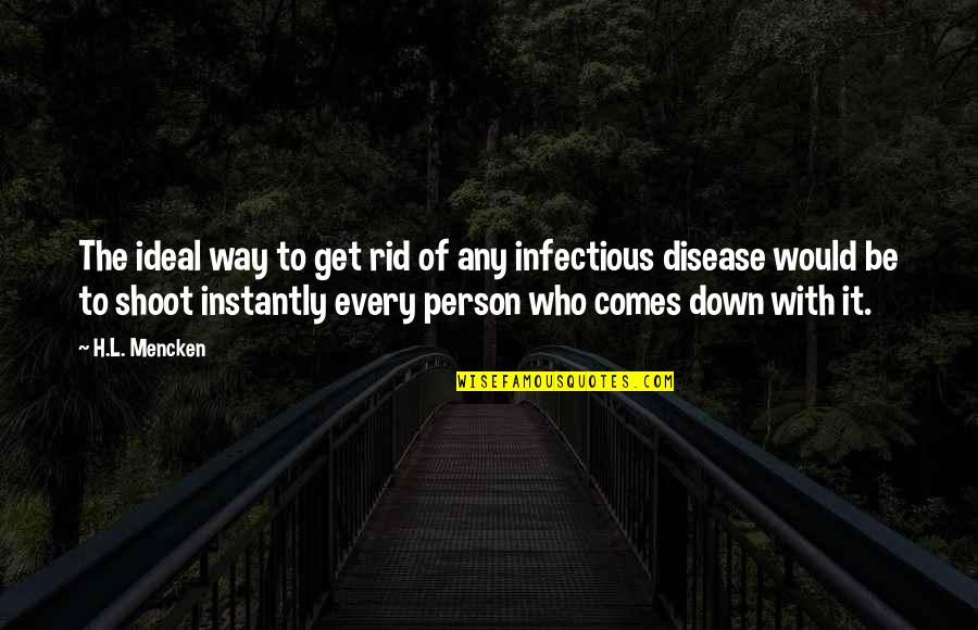 An Ideal Person Quotes By H.L. Mencken: The ideal way to get rid of any An Ideal Person Quotes By H.L. Mencken: The ideal way to get rid of any