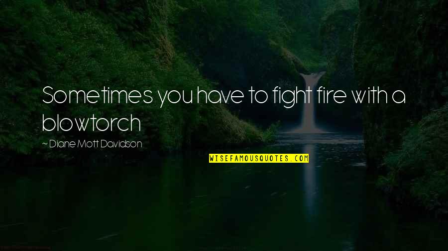Ana Cheri Quotes By Diane Mott Davidson: Sometimes you have to fight fire with a