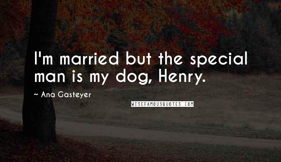 Ana Gasteyer quotes: I'm married but the special man is my dog, Henry.