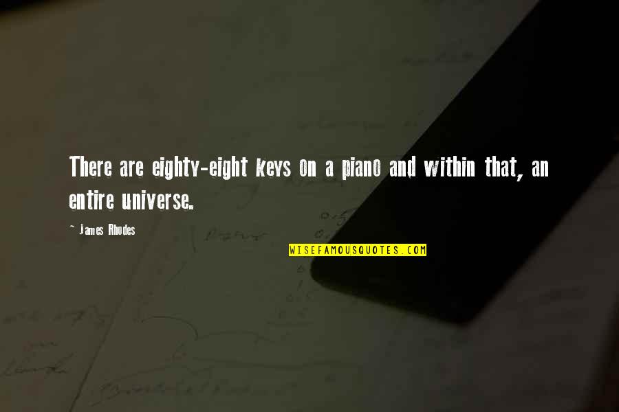 Anabela Galeano Quotes By James Rhodes: There are eighty-eight keys on a piano and