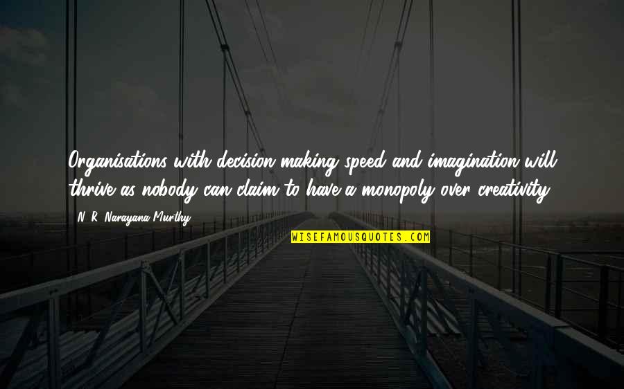 Anaesthetics Define Quotes By N. R. Narayana Murthy: Organisations with decision-making speed and imagination will thrive Anaesthetics Define Quotes By N. R. Narayana Murthy: Organisations with decision-making speed and imagination will thrive