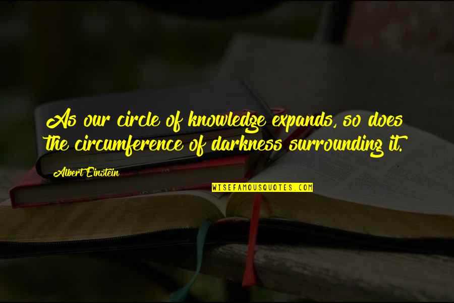 Anaidita Quotes By Albert Einstein: As our circle of knowledge expands, so does