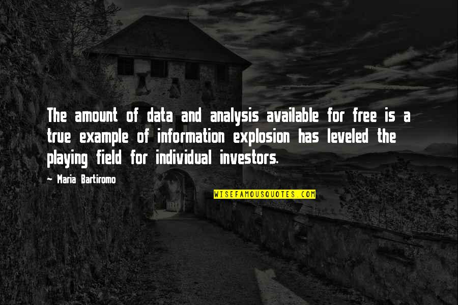 Analysis For Quotes By Maria Bartiromo: The amount of data and analysis available for