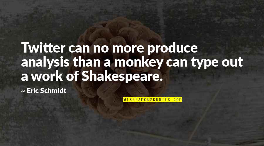 Analysis Of Shakespeare Quotes By Eric Schmidt: Twitter can no more produce analysis than a