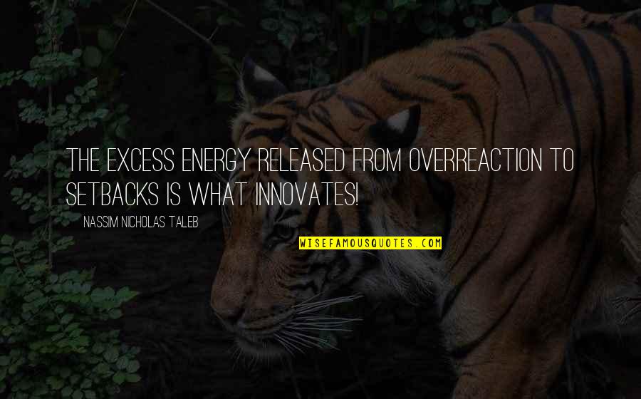 Analytics Related Quotes By Nassim Nicholas Taleb: The excess energy released from overreaction to setbacks
