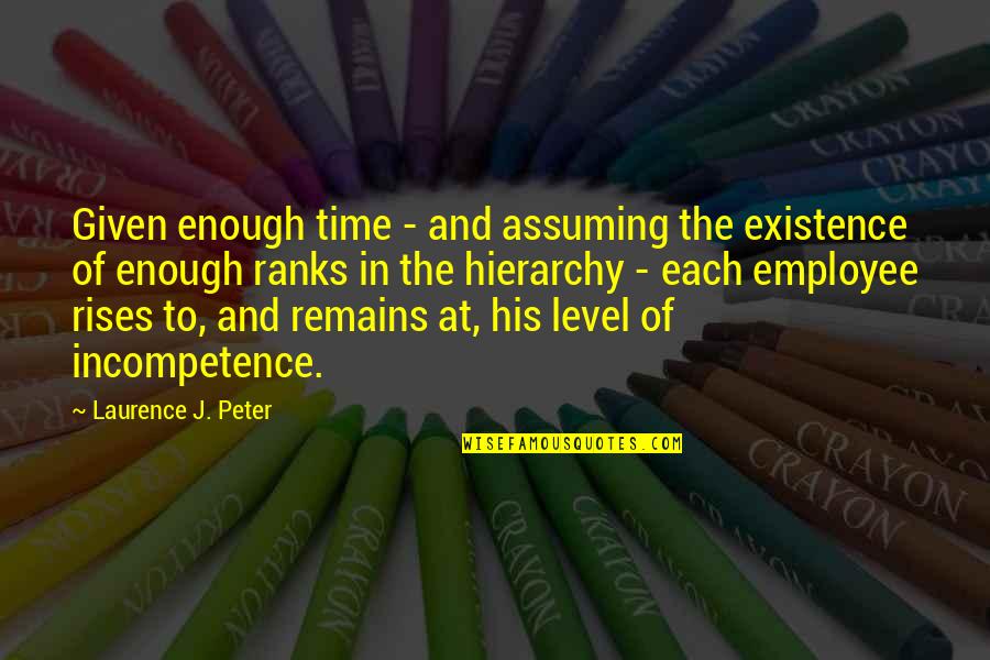 Analyze Situation Quotes By Laurence J. Peter: Given enough time - and assuming the existence