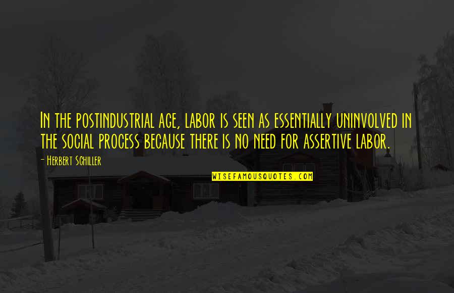 Ananabanana Quotes By Herbert Schiller: In the postindustrial age, labor is seen as Ananabanana Quotes By Herbert Schiller: In the postindustrial age, labor is seen as