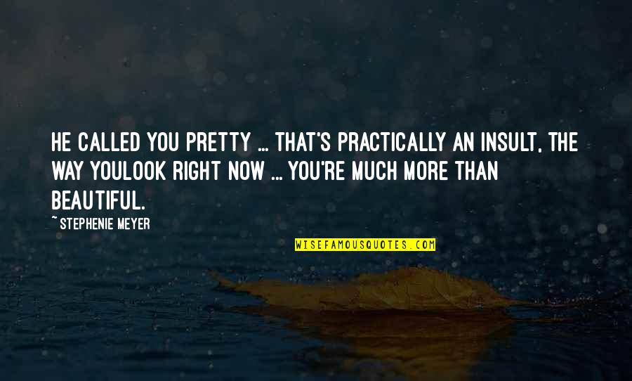 Anandan Swaminathan Quotes By Stephenie Meyer: He called you pretty ... That's practically an