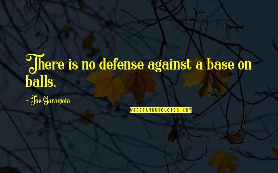 Ananthanarayan Quotes By Joe Garagiola: There is no defense against a base on