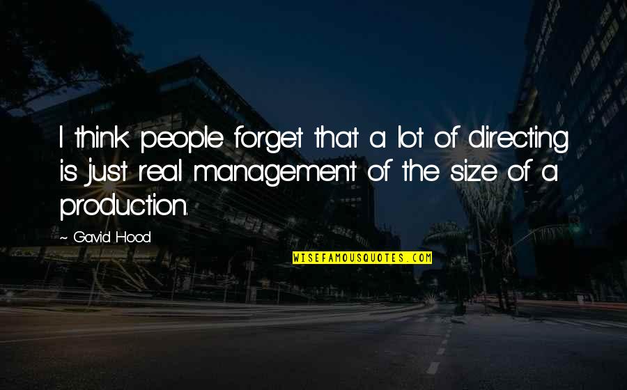 Anarchisme Quotes By Gavid Hood: I think people forget that a lot of