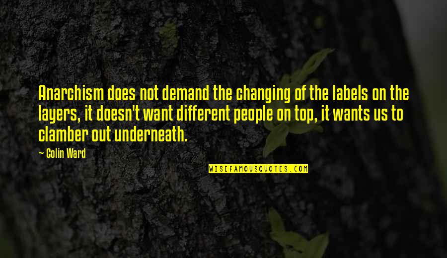 Anarchism's Quotes By Colin Ward: Anarchism does not demand the changing of the