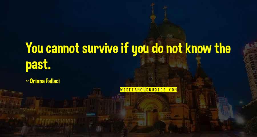 Anarchist Comedian Quotes By Oriana Fallaci: You cannot survive if you do not know