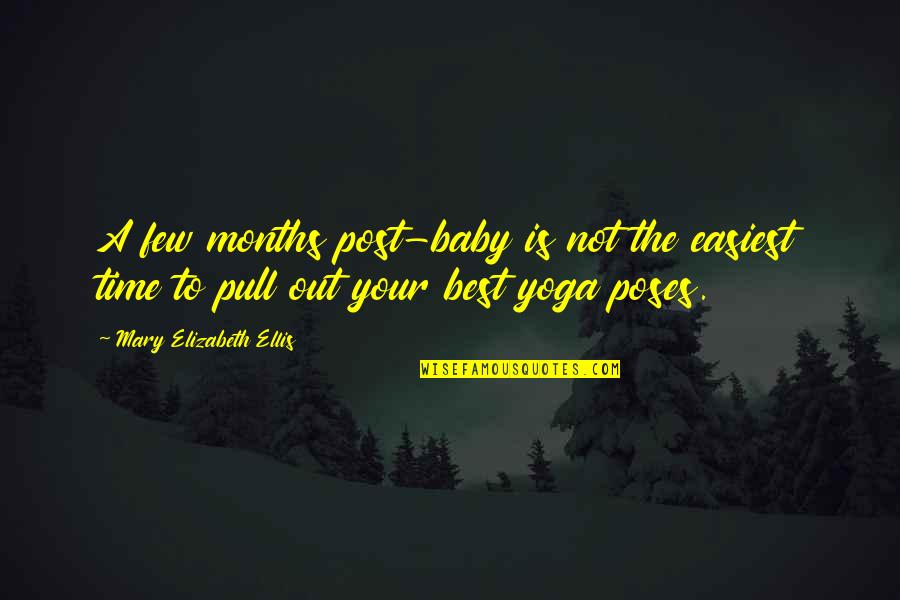 Anas Rasinas Quotes By Mary Elizabeth Ellis: A few months post-baby is not the easiest