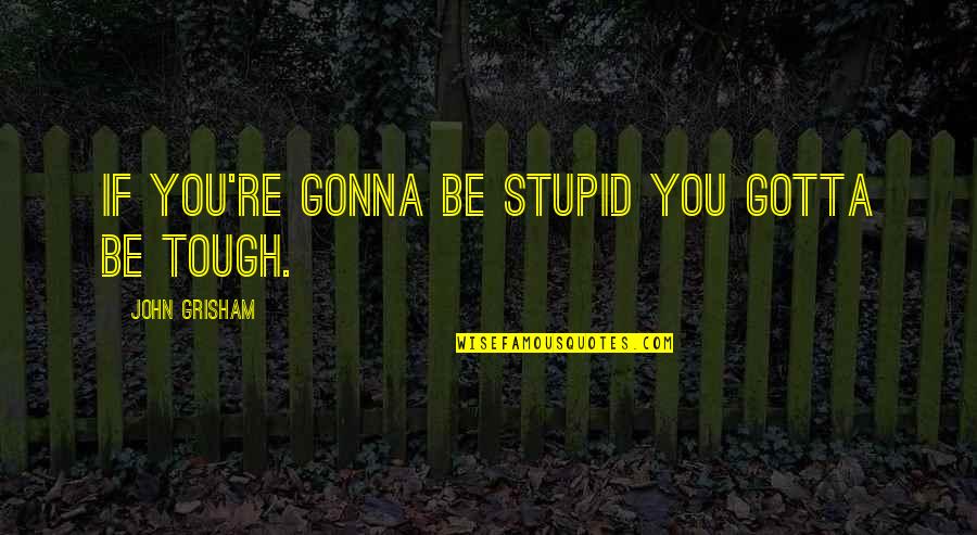 Anastasakos Quotes By John Grisham: If you're gonna be stupid you gotta be Anastasakos Quotes By John Grisham: If you're gonna be stupid you gotta be