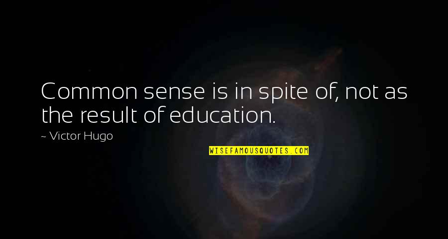 Anastasijevic I Sinovi Quotes By Victor Hugo: Common sense is in spite of, not as