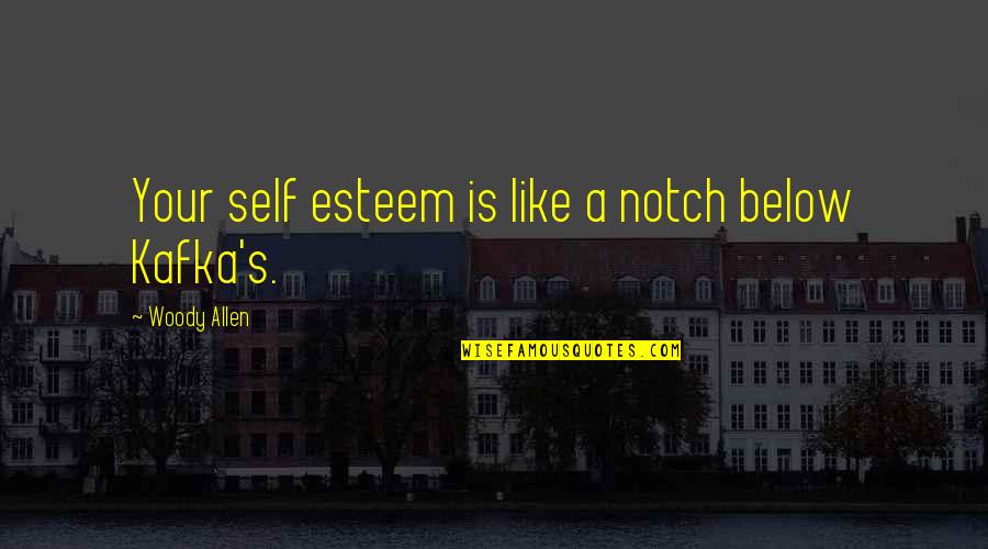 Anaximander Apeiron Quotes By Woody Allen: Your self esteem is like a notch below Anaximander Apeiron Quotes By Woody Allen: Your self esteem is like a notch below