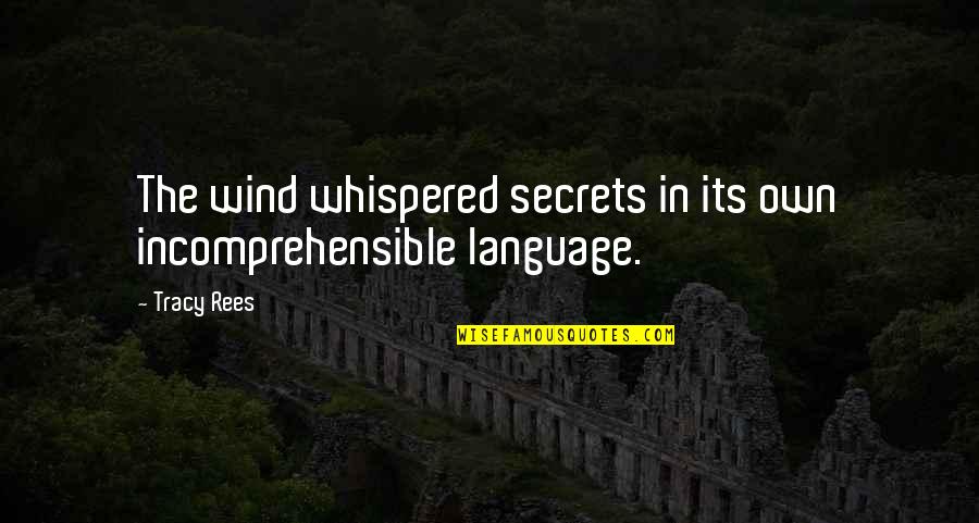 Anayanci Saucedo Quotes By Tracy Rees: The wind whispered secrets in its own incomprehensible