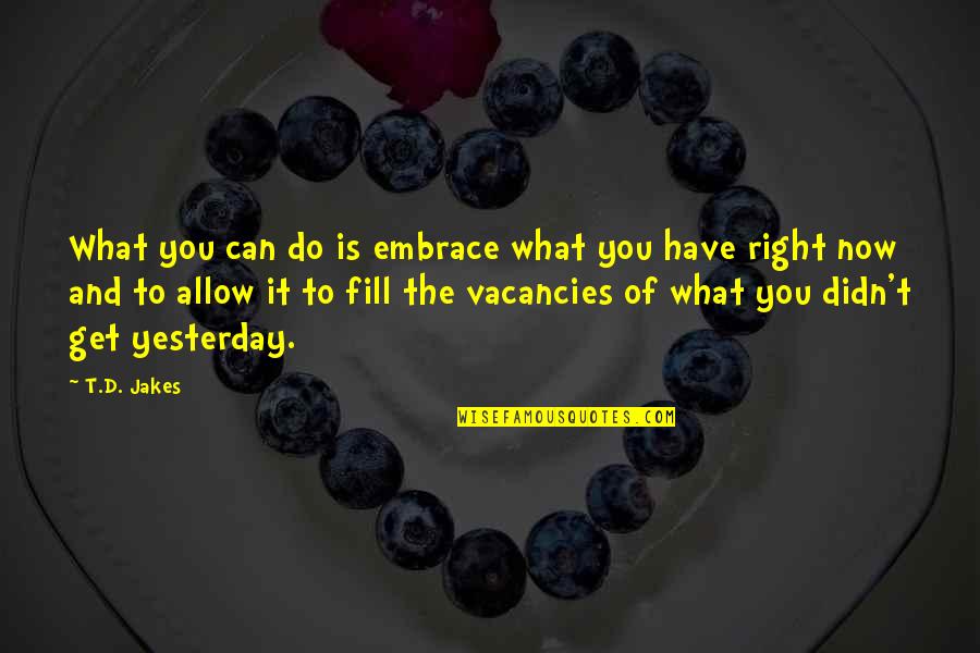 Ancel Ad310 Quotes By T.D. Jakes: What you can do is embrace what you