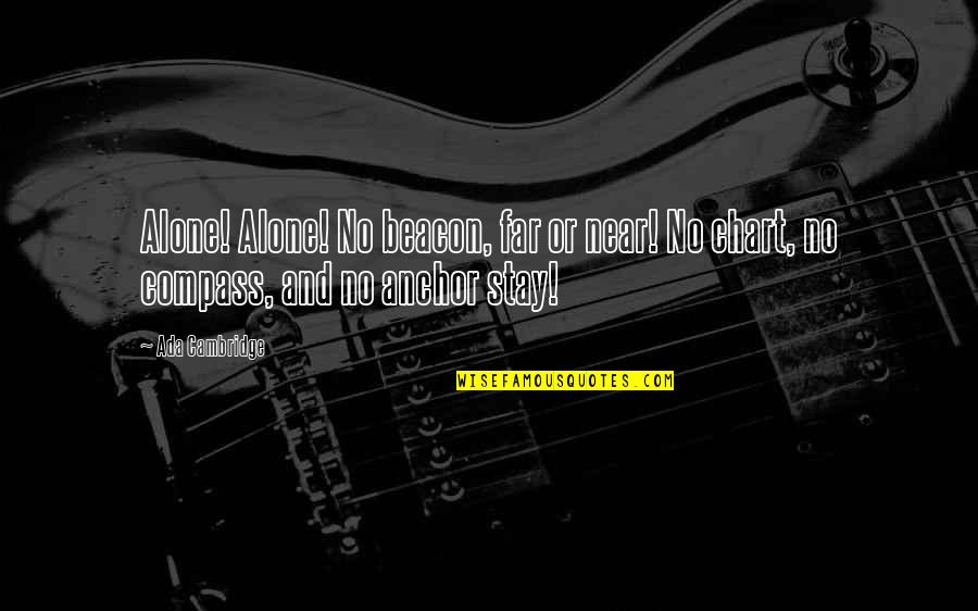 Anchor And Compass Quotes By Ada Cambridge: Alone! Alone! No beacon, far or near! No