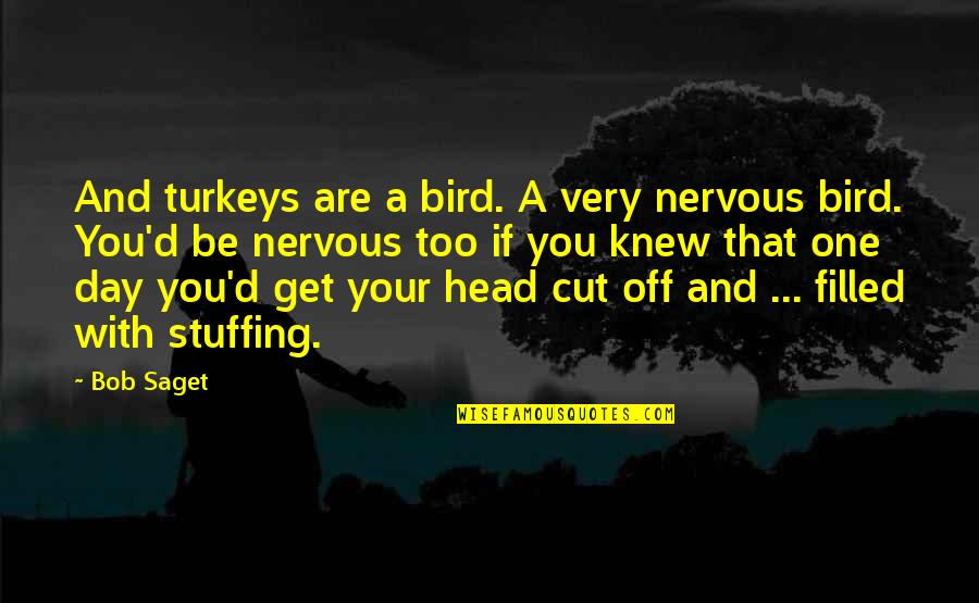 Anchorman Sign Off Quotes By Bob Saget: And turkeys are a bird. A very nervous