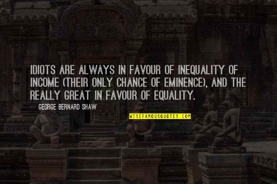 And Equality Quotes By George Bernard Shaw: Idiots are always in favour of inequality of