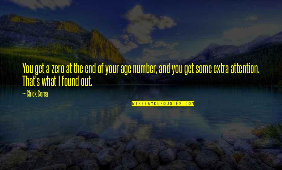 And I Found You Quotes By Chick Corea: You get a zero at the end of