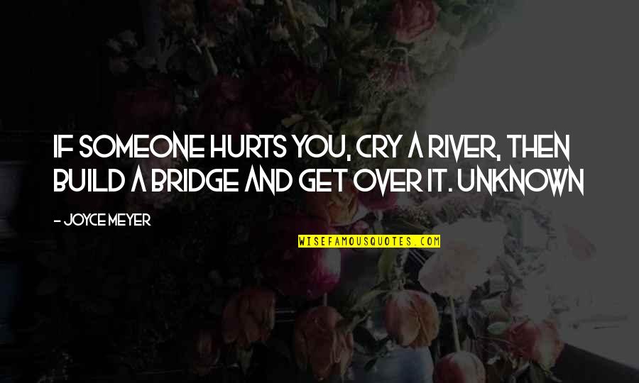 And It Hurts Quotes By Joyce Meyer: If someone hurts you, cry a river, then