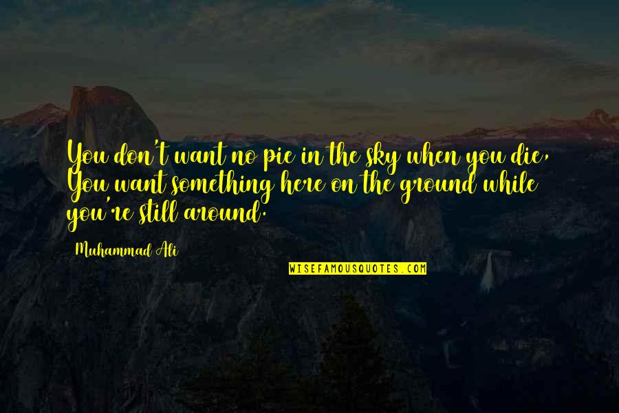 And While We Are Here Quotes By Muhammad Ali: You don't want no pie in the sky