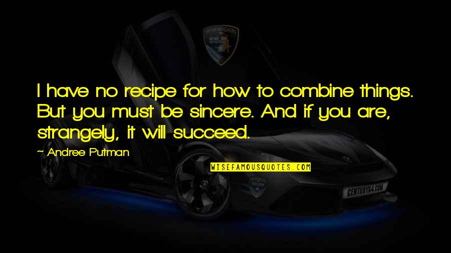 And You Will Succeed Quotes By Andree Putman: I have no recipe for how to combine