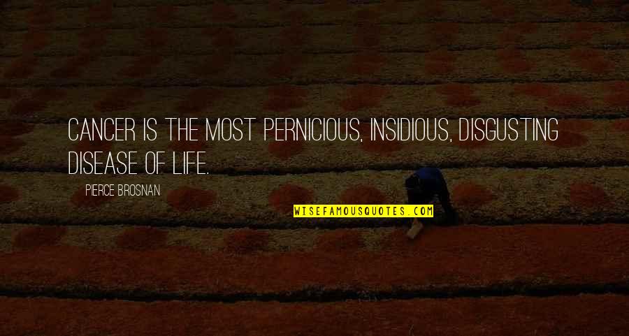 Andaime Quotes By Pierce Brosnan: Cancer is the most pernicious, insidious, disgusting disease