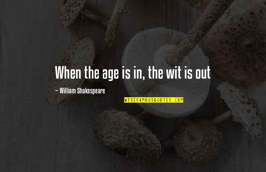 Andantes Palm Quotes By William Shakespeare: When the age is in, the wit is